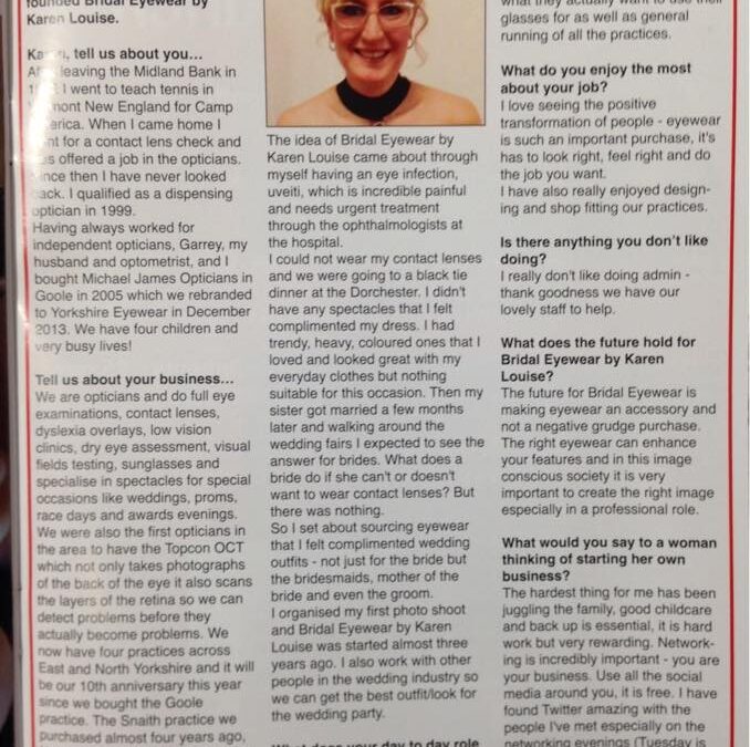 Karen is ‘Business Woman of the Month’ in Our Goole Magazine!