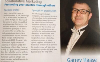 Garrey speaking at the Sightcare Roadshows 2015
